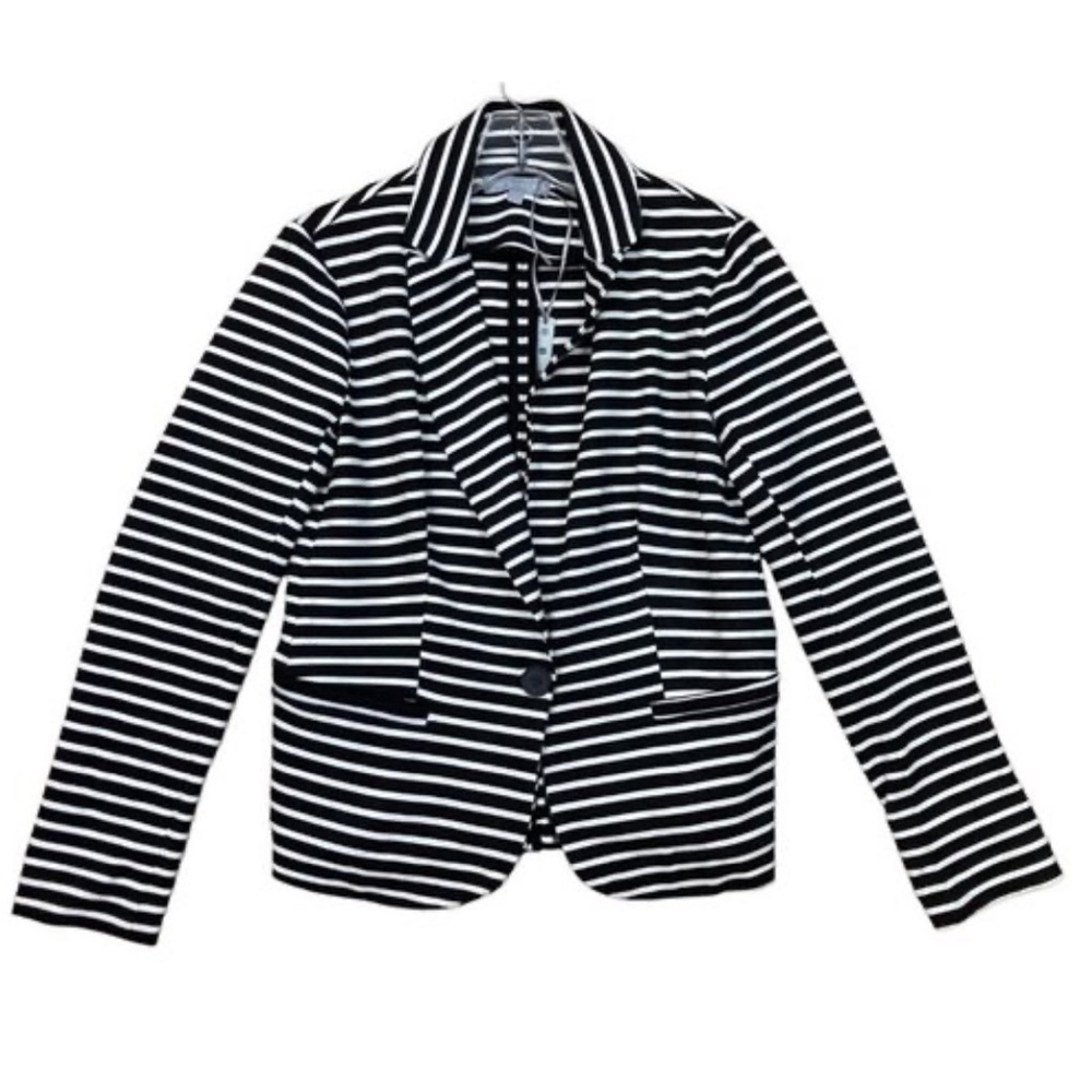 Olivia Moon blue striped blazer